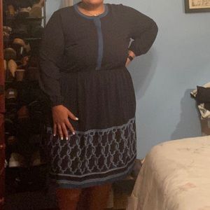 Navy Lane Bryant Midi Dress